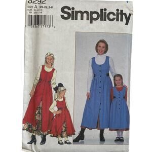 Simplicity 8292 Sewing Pattern Child's/Misses' Jumper & Petticoat Size 6-24, 3-8